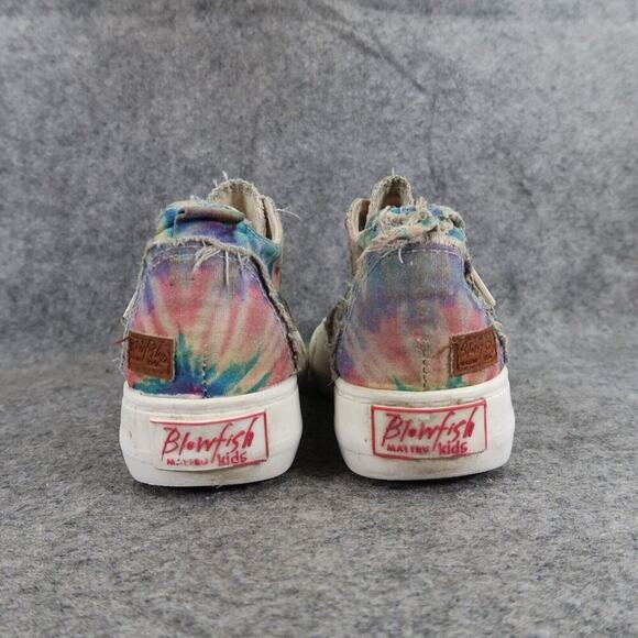 Blowfish Shoes Kids 11 Sneaker High Top Casual Slip On Tie Dye Distressed Canvas - Picture 6 of 13